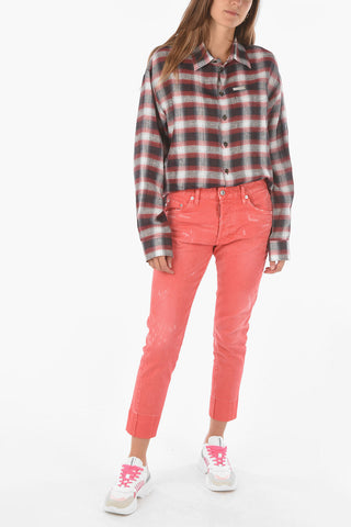 stretch denim SKINNY DAN cropped jeans