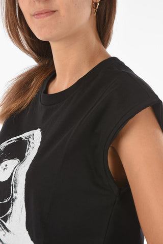 printed sleeveless T-ENKAVEST-B1 t-shirt