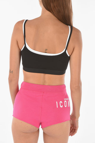 Solid Color Double Active Top Crop