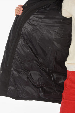 Hidden Closure 2 Pockets PUFFY COCOON Down Jacket with Hood
