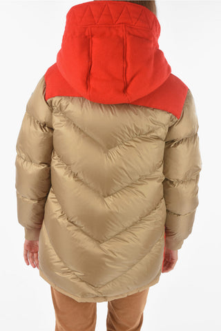 contrasting details reversible down jacket