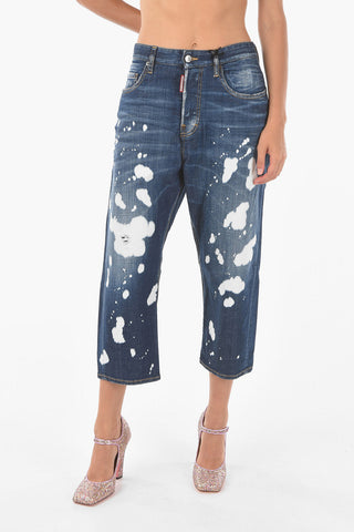 Acid Wash Effect KAWAII 5 Pockets Jeans