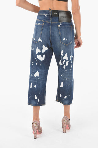 Acid Wash Effect KAWAII 5 Pockets Jeans