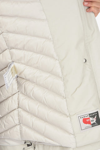 Real Fur Hooded Solid Color BOW BRIDGE Down Jacket