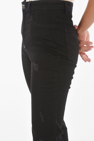 High Waisted STATEMENT Distressed Detail Jeggings