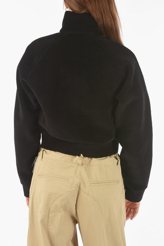 corduroy COOL RAGLAN FIT sweatshirt with zip closure
