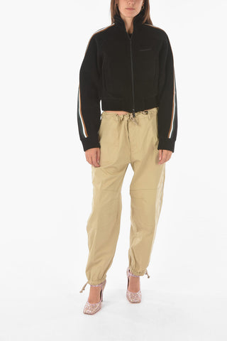 corduroy COOL RAGLAN FIT sweatshirt with zip closure