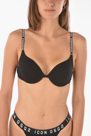 Reggiseno Push Up Con Banda Logata All Over