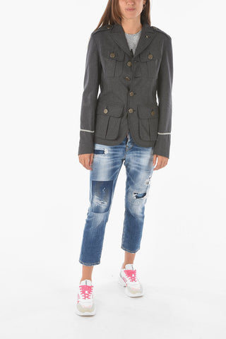 Giacca utility in lana vergine