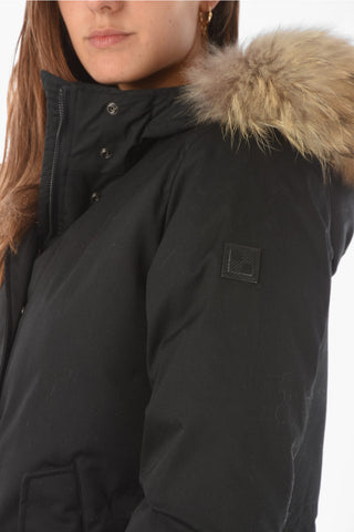 Piumino Parka TIFFANY A Tinta Unita Con Pelliccia Removibile