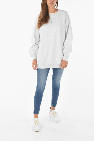 Crewneck F-EXA Sweatshirt with Back Lettering Embroideries