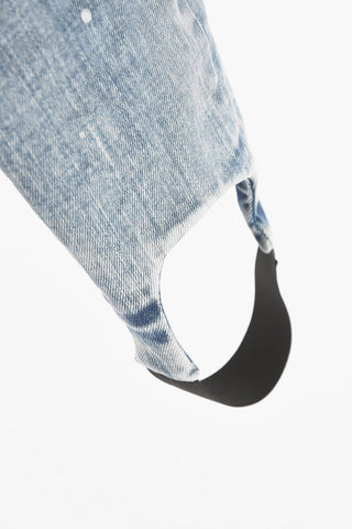 vintage effect skinny fit stirrup jeans
