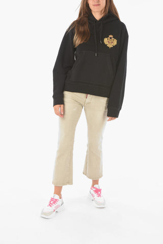 Vintage Effect Jeans with Bell Bottom