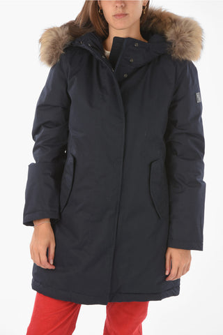 Piumino Parka TIFFANY A Tinta Unita Con Pelliccia Removibile