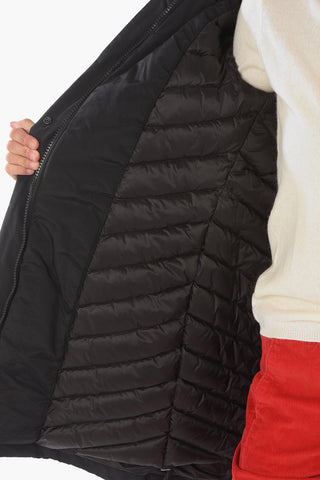 Real Fur Hooded Solid Color BOW BRIDGE Down Jacket