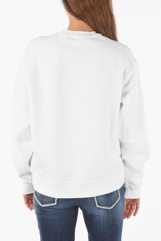 front printed crew-neck COOL FIT sweatshirt