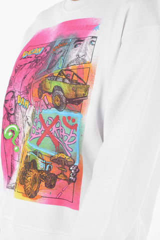 front printed crew-neck COOL FIT sweatshirt