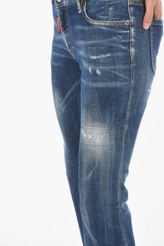 stretch denim BELL BOTTOM cropped jeans