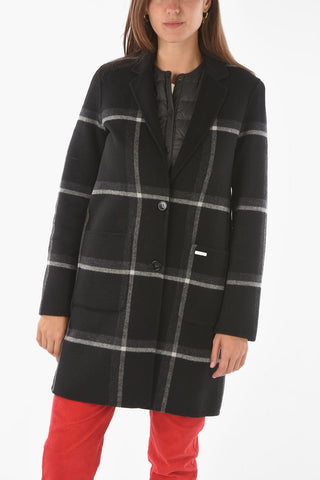 checked patterned BLAKE coat With Inner Vest Removable