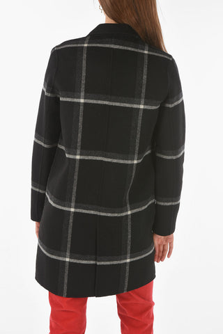 checked patterned BLAKE coat With Inner Vest Removable