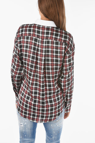 shephard's check pin tuck shirt
