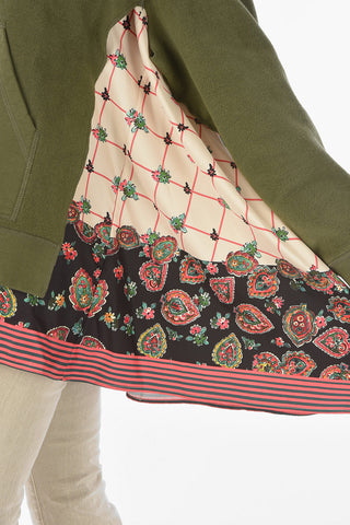 hoodie in contrasting fabric