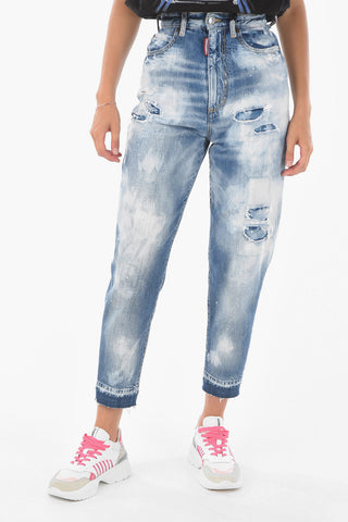 Acid Wash Effect SASOON 80'S Distressed Jeans