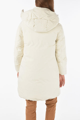 removable hood PRESQUE down jacket with hidden closure