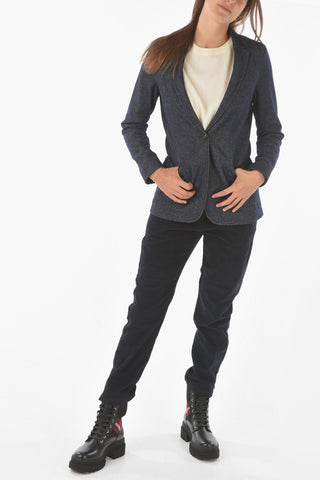 center vent notch lapel 1-button blazer