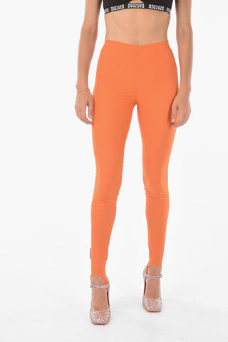stirrup pants with side zip closure