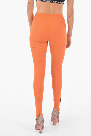 stirrup pants with side zip closure