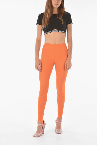 stirrup pants with side zip closure