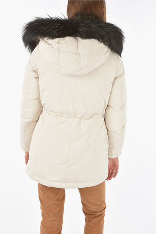 detachable real fur trim CITY ARTIC down jacket