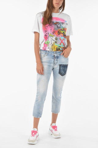 Cropped COOL GIRL Distressed Jeans
