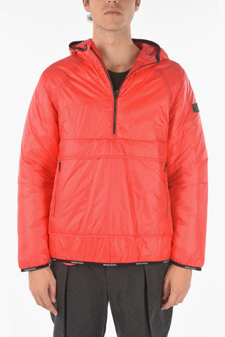 Contrasting Details PACK-IT Anorak with Hood