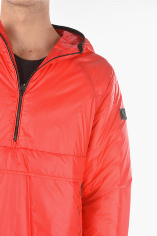 Contrasting Details PACK-IT Anorak with Hood