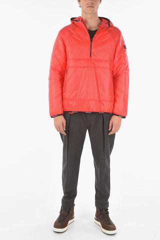 Contrasting Details PACK-IT Anorak with Hood