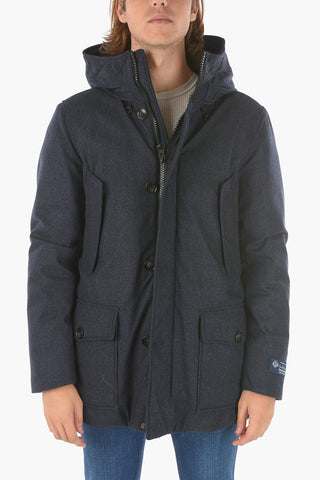 Virgin Wool 4 pockets LP MOUNTAIN Down Jacket with Front Closure
