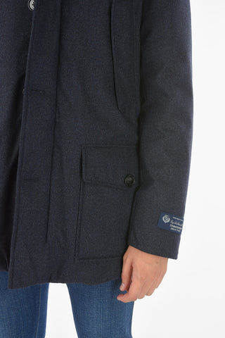 Virgin Wool 4 pockets LP MOUNTAIN Down Jacket with Front Closure