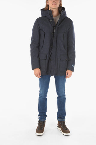 Virgin Wool 4 pockets LP MOUNTAIN Down Jacket with Front Closure