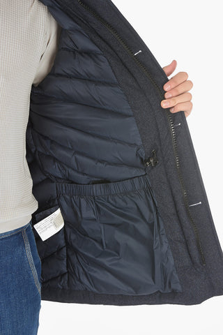 Virgin Wool 4 pockets LP MOUNTAIN Down Jacket with Front Closure