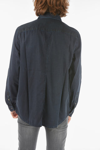 Breast Pocket D-MILLY-SP1 Shirt with Snap Buttons