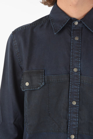 Breast Pocket D-MILLY-SP1 Shirt with Snap Buttons