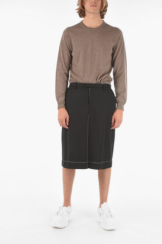 MM10 solid color wool skort