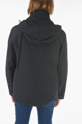 removable hood CAMOU FIELD utility down jacket