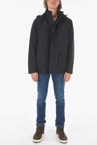 removable hood CAMOU FIELD utility down jacket