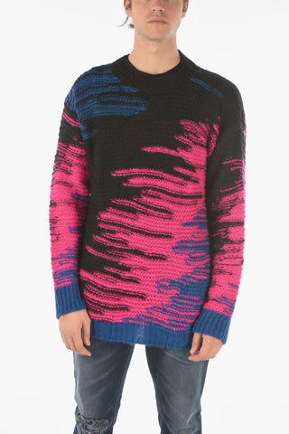 multicolor crew-neck sweater
