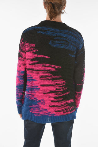 multicolor crew-neck sweater