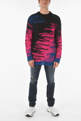 multicolor crew-neck sweater