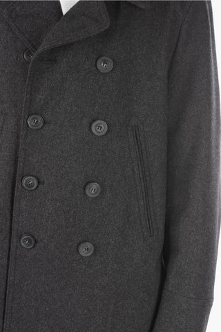 Cappotto Balmacaan Doppiopetto MELTON a 2 Tasche In Lana
